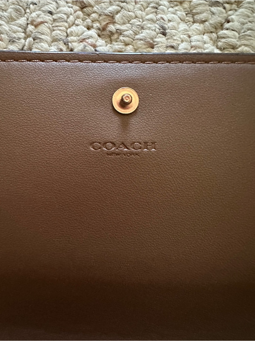 Coach Slim Trifold Wallet in Signature Canvas - Picture 5 of 10